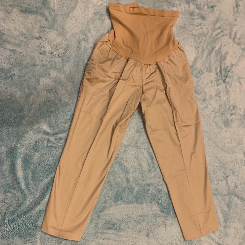 Khaki Capri Pants by Oh Baby Maternity